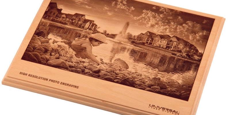 Laser engraving photo