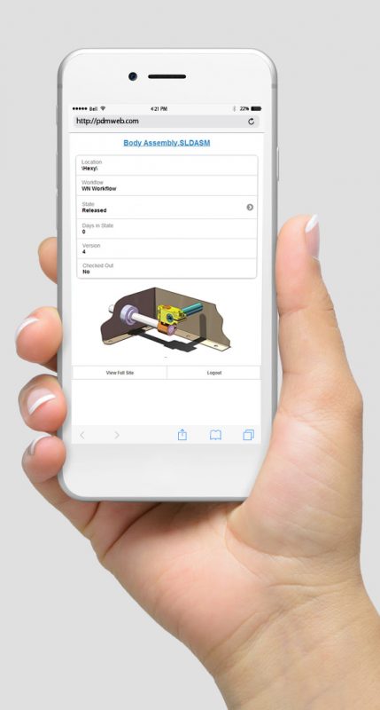 SOLIDWORKS PDM Web Phone